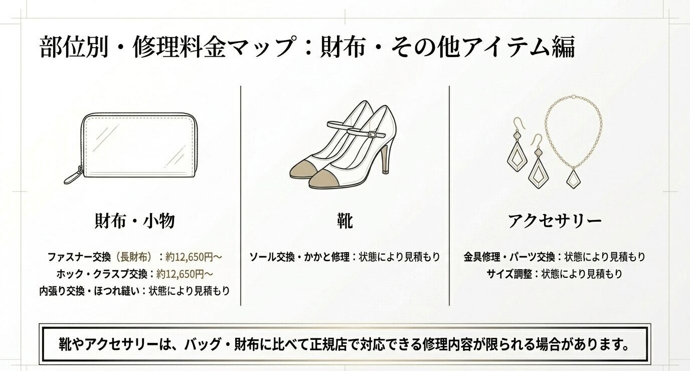 シャネル修理料金表