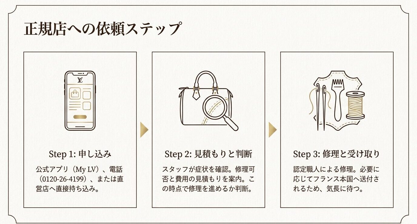 ルイヴィトン修理