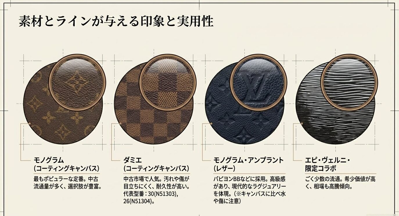 ヴィトン パピヨンのライン展開