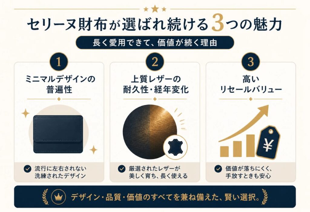 セリーヌの財布が選ばれる理由