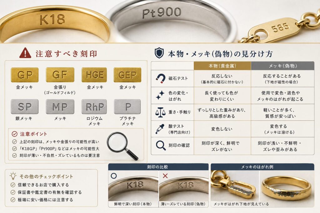 貴金属 刻印一覧