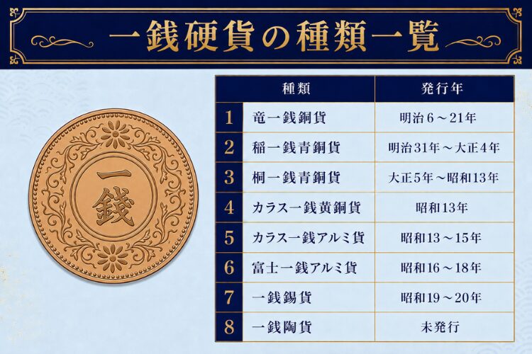 一銭硬貨一覧