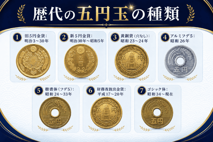 歴代の5円玉一覧