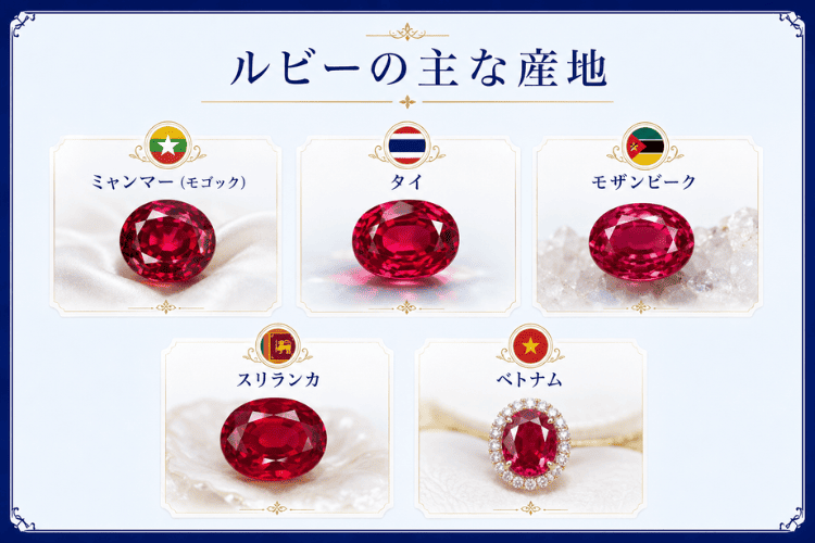 産地によって変わるルビーの価値