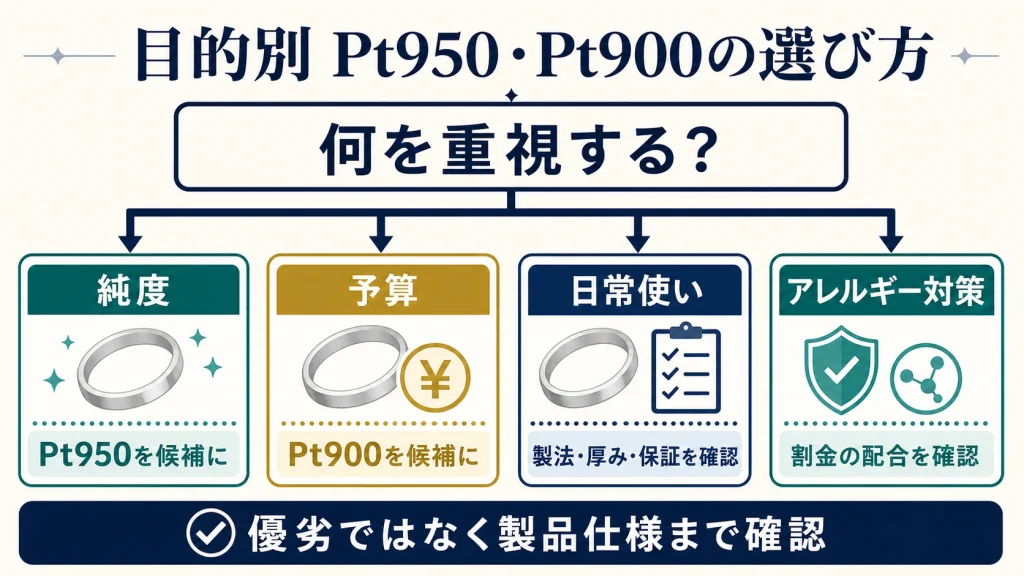 pt900と900目的別の選び方