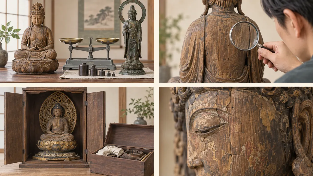 仏像の価値を左右する素材と重さ・銘・付属品・時代と傷みの4条件